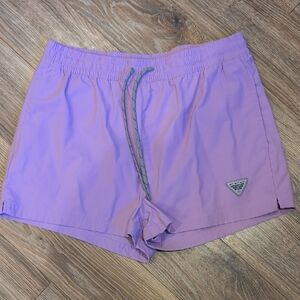 Women's Lavender Athletic Shorts with Drawstring Waist